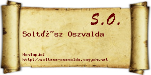 Soltész Oszvalda névjegykártya